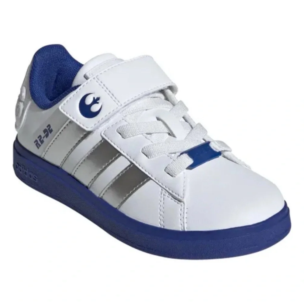 Adidas Star Wars Grand Court 2.0 C R2-D2 White Blue IH1136 Kids Size 3 NEW